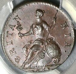 1771 Pcgs Ms 64 George III 1/2 Penny Great Britain Mint State Coin (17091201d)