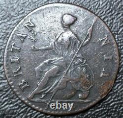1774 Grande Britaine Half Penny Copper George III Scarce Date