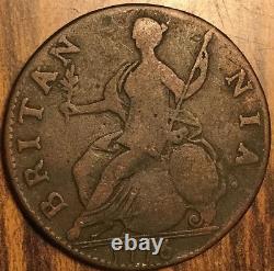 1776 Uk GB Grande-bretagne Demi-penny Coin