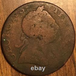 1776 Uk GB Grande-bretagne Demi-penny Coin