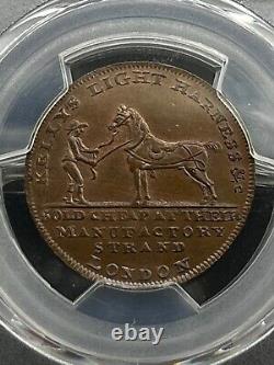 1790 De Grande-bretagne Dh-345 Middlesex 1/2 Penny Conder Token Pcgs Ms64 Bn