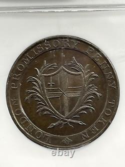 (1790) Grande-Bretagne DH-59 Middlesex Kempson's 1 Penny Conder Token NGC MS63BN