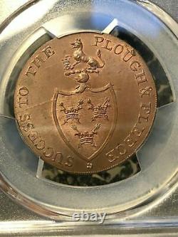 (1790) Grande-bretagne Conder Token 1/2 Penny Pcgs Ms64 Bn Lot#g912 Dh-27 Suffolk