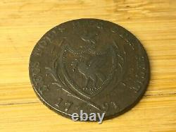 1791 GRANDE-BRETAGNE (LIVERPOOL) 1/2 PENNY AU TRÈS RARE Lot de pièces #1144E