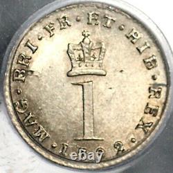 1792 Pcgs Ms 62 George III Grande-bretagne Penny Wire Money Silver Coin 21020902c