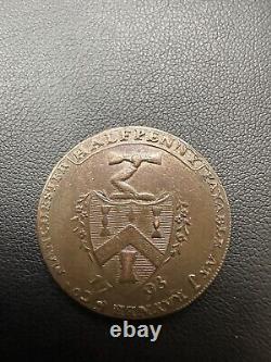1793 Manchester, demi-penny Trade Token Grande-Bretagne Frederick Duke