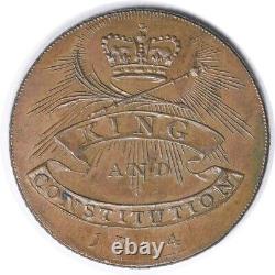 1794 Grande-Bretagne Conder Token 1/2 Penny Essex Chelmsford UNC Non certifié #949