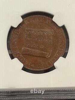 1795 Grande-bretagne Dh-389a Middlesex-moore 1/2 Penny Conder Token Ngc Ms 64bn