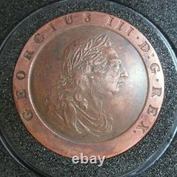 1797 Cartwheel 2 Penny Coin King George I Soho Mint Boxé Avec Capsule Cc1