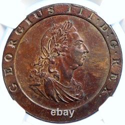1797 Royaume-uni Grande-bretagne Royaume-uni King George III Old Penny Coin Ngc I106218