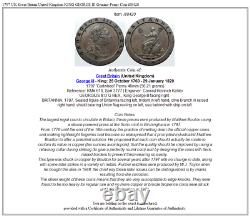 1797 Royaume-uni Grande-bretagne Royaume-uni King George III Véritable Penny Coin I88420