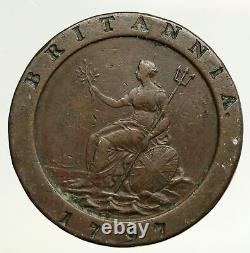 1797 Royaume-uni Grande-bretagne Royaume-uni King George III Véritable Penny Coin I93514
