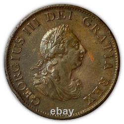 1799 Grande-Bretagne Demi-Penny presque non circulé pièce AU n° 1191