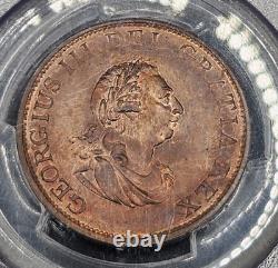 1799 Grande-Bretagne Demi-penny (1/2D) PCGS MS64RB Belle pièce