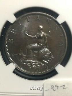1799 Soho Grande-bretagne 1/2 Penny Ngc Ms 63 Copper Coin King George III Km #647