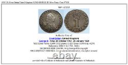 1800 Royaume-uni Grande-bretagne Royaume-uni King George III Argent Penny Coin I97610
