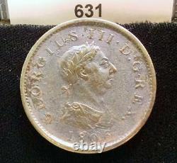 1806 Grande-bretagne George III Penny Coin #631