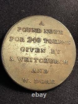1811 Grand Bain Britanique Cuivre Penny Whitchurch & Dore. A Livre Note Ch High Gr