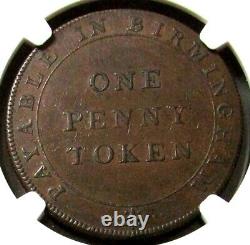 1811 Grande-Bretagne 1 Penny Birmingham Union Copper Company NGC AU 53 BN W-289