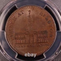 1811 Grande-Bretagne Royal Exchange Bilston Jeton d'une Penny - PCGS AU58 Top POP