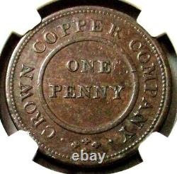 1811 Grande-bretagne 1 Penny Birmingham Crown Copper Company Ngc À Propos De Unc 53 Bn