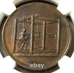 (1812) Grande-bretagne 1 Penny Barnsley Jackson & Lister Merchant Ngc Au 53 Brown