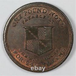 1812 Grande-bretagne Birmingham Workhouse Copper Penny Token