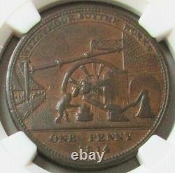 1814 Grande-bretagne Penny Withymoor Scythe Works Ames Griffin & Sons Ngc Xf 45 Bn