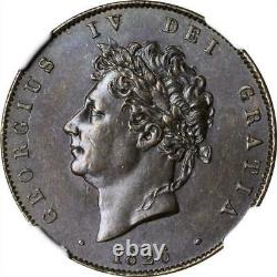 1826 Grande-bretagne 1/2 Penny, Ngc Ms 63, Km # 692, Moitié