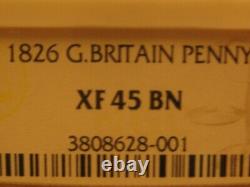 1826 Grande-bretagne Penny, William Iv, Type A, Ngc Xf45bn Nice