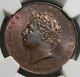 1827 Grande-bretagne 1/2 Penny, London Mint George Iv Ngc Ms-65 Brown Top Pop