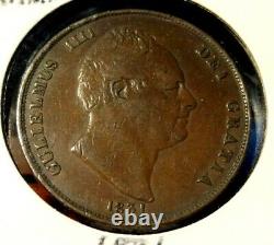 1831 Grande-bretagne One Penny World Uk Coin