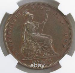 1831 Grande-bretagne Penny Certifié Ngc Au 55 Bn