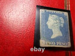 1840 Deux Penny Blue 2d Menthe Kc