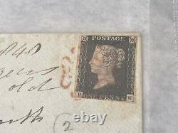 1840 GB Penny Black Plate 2 Sur Le Couvercle 4.7.1840 Croix Maltaise