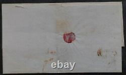 1840 Grande-bretagne Folded Cover Cravates 1d Penny Noir Avec Rouge Malte Croix Cds