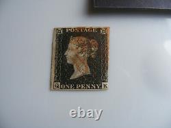 1840 Penny Black 3.1/2 Marges Annulées Avec Croix Rouge Maltese Fine Used
