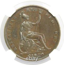 1841 Grande-bretagne Un Penny Pièce Au Ddo Sans Colon Erreur D'attribution Ngc