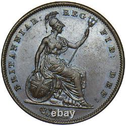1841 Penny Victoria British Copper Coin Très Nice