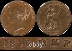 1848/7 Grande-bretagne Penny Ngc Ms64 Bn Lamination Inversée Et Inverse