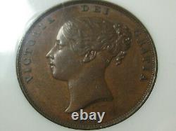 1849 Copper Victorian Penny From Great Britain, P-1497, Very Rare