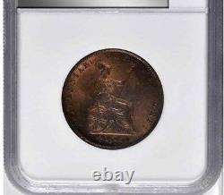 1855 Grande-bretagne 1/2 Penny, Ngc Ms 66 Rb, None Finer @ Ngc & Pcgs, Red Brown