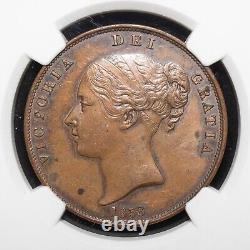 1858 Grande-Bretagne Penny AU 55 BN NGC (L0813)