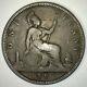 1860 Bronze Un Pence Royaume-uni Penny Grande-bretagne Pièce