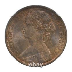 1862-grande-bretagne Penny-victoria Red Brown (ms 63-ngc)