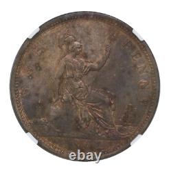 1862-grande-bretagne Penny-victoria Red Brown (ms 63-ngc)