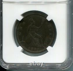 1863 Grande-bretagne Penny Ngc Au Détails
