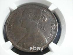 1873 Grande-Bretagne Penny NGC UNC Détails Nettoyés