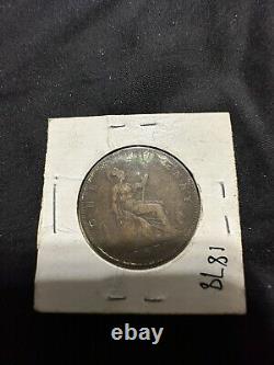 1878 MS 63 Penny de Victoria Grande-Bretagne Pièce d'État de la Monnaie Britannia