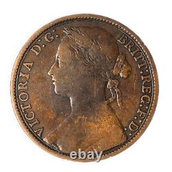 1880 Grande-Bretagne penny en bronze 8/8, aF, un connu
